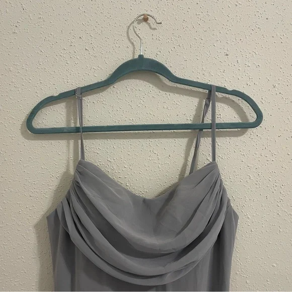 Lulu’s Captivated Light Grey Cowl Neck Maxi Dress - Size 6 - Picture 10 of 15